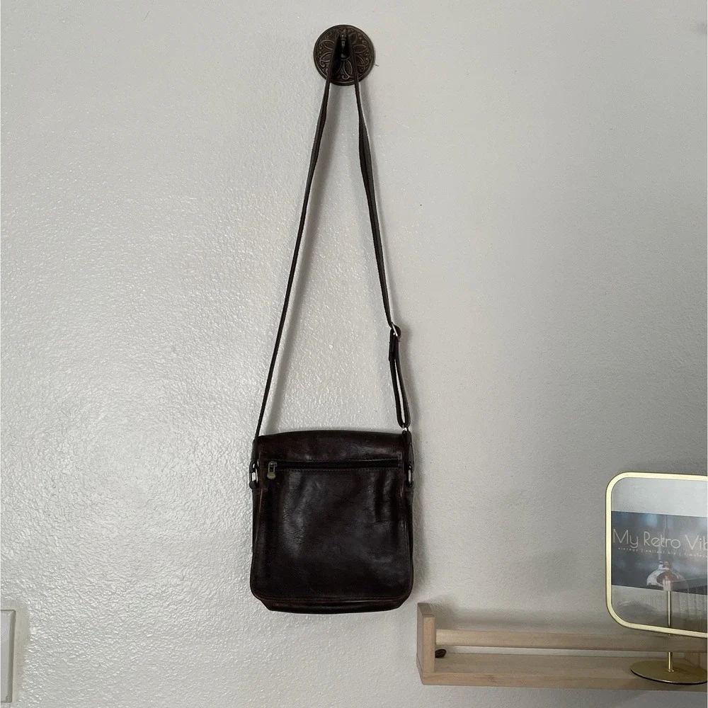 Katana Leather Messenger Bag Brown Crossbody Satchel‎ Travel Dad Bag